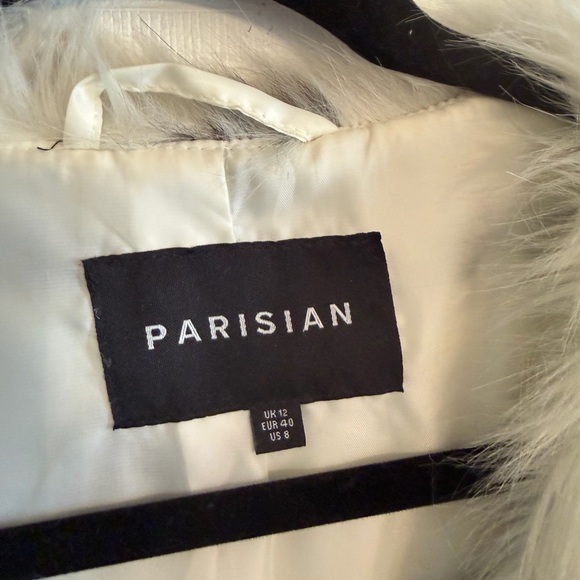 Parisian Faux Fur Black and White Jacket - Picture 3 of 4